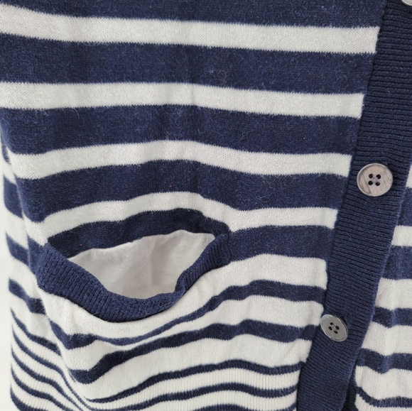 Gap Designed & Crafted Striped Long Sleeve Shirt Women’s Size S Cardigan Button - Picture 4 of 8